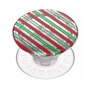 NEW SEALED Popsockets Christmas Candy Stripe  Pop Socket PopGrip Clear Swappable